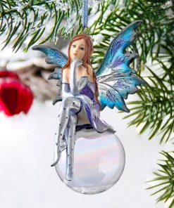 Christmas Tree Decorations Design Toscano 5.5 In. The Snow Fairy Goddess Holiday Ornament -Christmas Tree Decorations Shop design toscano christmas ornaments qs32760 44 1000