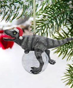 Christmas Tree Decorations Design Toscano 3.5 In. Blitzer, The T-Rex Holiday Ornament -Christmas Tree Decorations Shop design toscano christmas ornaments qs93320 4f 1000