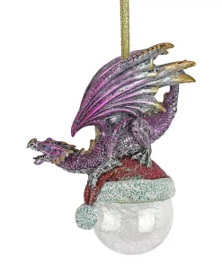 Christmas Tree Decorations Design Toscano 6.5 In. North Pole Dragon Holiday Ornament -Christmas Tree Decorations Shop design toscano christmas ornaments qs93522 4f 1000
