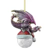 Christmas Tree Decorations Design Toscano 6.5 In. North Pole Dragon Holiday Ornament