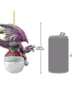 Christmas Tree Decorations Design Toscano 6.5 In. North Pole Dragon Holiday Ornament -Christmas Tree Decorations Shop design toscano christmas ornaments qs93522 fa 1000