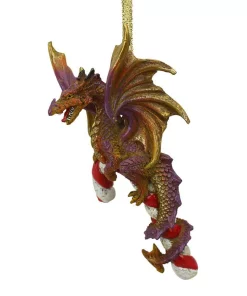 Christmas Tree Decorations Design Toscano 5 In. Cane And Abel The Dragon 2017 Holiday Ornament -Christmas Tree Decorations Shop design toscano christmas ornaments qs94145 44 1000