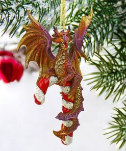 Christmas Tree Decorations Design Toscano 5 In. Cane And Abel The Dragon 2017 Holiday Ornament -Christmas Tree Decorations Shop design toscano christmas ornaments qs94145 fa 1000