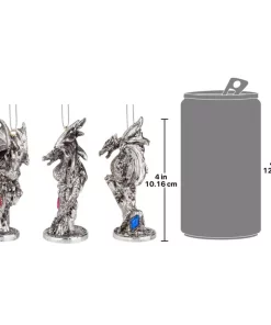 Christmas Tree Decorations Design Toscano 4 In. Three Dragons Of The Amesbury Holiday Gemstone Ornament Set (3-Piece) -Christmas Tree Decorations Shop design toscano christmas ornaments qs989557 76 1000
