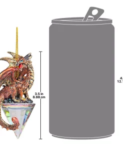 Christmas Tree Decorations Design Toscano 3.5 In. Diamond Dragon Gothic Holiday Ornament (3-Piece) -Christmas Tree Decorations Shop design toscano christmas ornaments qs994881 76 1000