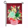 Outdoor Christmas Decorations Evergreen 18 In. X 12.5 In. Holiday Succulents Garden Burlap Flag
