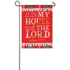 Outdoor Christmas Decorations Evergreen 18 In. X 12.5 In. Serve The Lord Garden Linen Flag