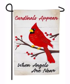 Outdoor Christmas Decorations Evergreen 18 In. X 12.5 In. When Angels Are Near Garden Linen Flag