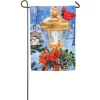 Outdoor Christmas Decorations Evergreen 18 In. X 12.5 In. Birds On Post Garden Suede Flag
