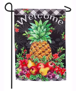 Outdoor Christmas Decorations Evergreen 18 In. X 12.5 In. Christmas Pineapple Garden Suede Flag