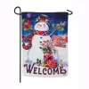 Outdoor Christmas Decorations Evergreen 18 In. X 12.5 In. Christmas Barn Snowman Garden Suede Flag