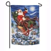 Outdoor Christmas Decorations Evergreen 18 In. X 12.5 In. Delivering Christmas Garden Suede Flag