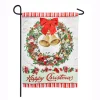 Outdoor Christmas Decorations Evergreen 18 In. X 12.5 In. Happy Christmas Bells Wreath Garden Suede Flag