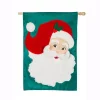 Outdoor Christmas Decorations Evergreen 28 In. X 44 In. Jolly St. Nick House Applique Flag