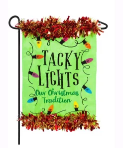 Outdoor Christmas Decorations Evergreen 18 In. X 12.5 In. Tacky Lights Garden Applique Flag