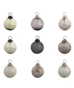 Christmas Tree Decorations Evergreen 2-1/2 In. Silver Round Chic Collection Christmas Ornaments (48-Pack)