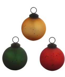 Christmas Tree Decorations Evergreen 2-1/2 In. Round Holiday Classic Christmas Ornaments (12-Pack)