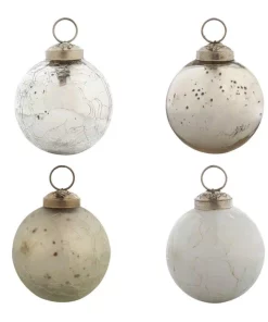 Christmas Tree Decorations Evergreen 2-1/2 In. Chic Round Christmas Ornaments (12-Pack)