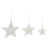 Christmas Tree Decorations Evergreen 8 In. X 8 In. Metal Star Christmas Ornaments (3-Pack)