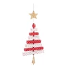 Christmas Tree Decorations Evergreen 8 In. Red And White Wood Christmas Tree Ornament
