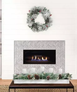 Indoor Christmas Decorations Fraser Hill Farm 10 In. Holiday Candle Holder Centerpiece -Christmas Tree Decorations Shop fraser hill farm christmas candles holders ff042chtt001 0gr 1f 1000