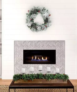 Indoor Christmas Decorations Fraser Hill Farm 10 In. Holiday Candle Holder Centerpiece -Christmas Tree Decorations Shop fraser hill farm christmas candles holders ff042chtt002 0gr 1f 1000