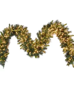 Christmas Greenery Fraser Hill Farm 9 Ft. Pre-Lit Artificial Christmas Garland With Special Lighting Effects