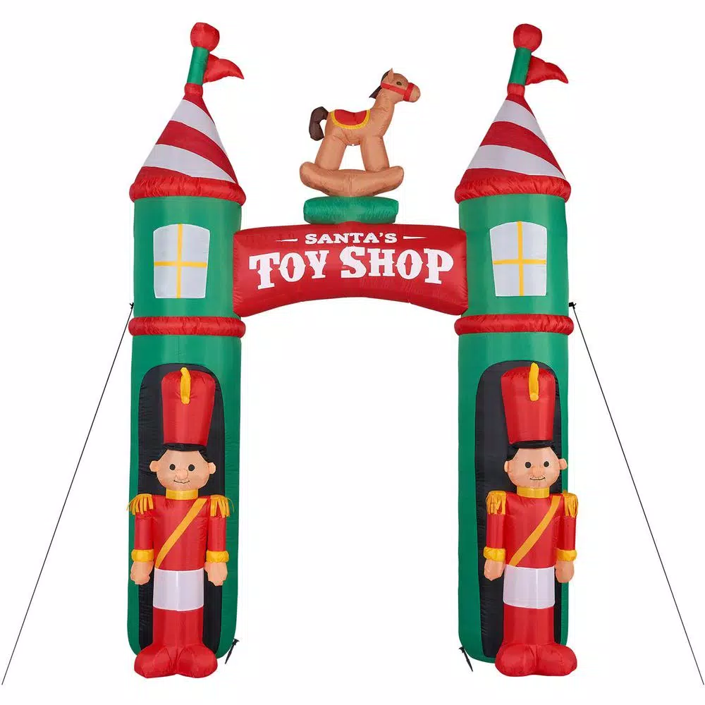 Outdoor Christmas Decorations Fraser Hill Farm 10 Ft. Santa’s Toy Shop Archway Inflatable With Lights 10 Outdoor Christmas Decorations Fraser Hill Farm 10 Ft. Santa’s Toy Shop Archway Inflatable With Lights - Image 10