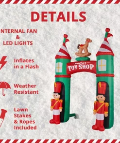 Outdoor Christmas Decorations Fraser Hill Farm 10 Ft. Santa’s Toy Shop Archway Inflatable With Lights 15 Outdoor Christmas Decorations Fraser Hill Farm 10 Ft. Santa’s Toy Shop Archway Inflatable With Lights -Christmas Tree Decorations Shop fraser hill farm christmas inflatables fhfarchwy081 l a0 1000