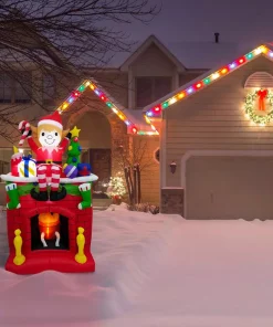 Outdoor Christmas Decorations Fraser Hill Farm 6.5 Ft. Pre-Lit Elf Sitting On A Fireplace Christmas Inflatable 10 Outdoor Christmas Decorations Fraser Hill Farm 6.5 Ft. Pre-Lit Elf Sitting On A Fireplace Christmas Inflatable -Christmas Tree Decorations Shop fraser hill farm christmas inflatables fhfinelffp065 1l 40 1000