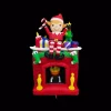Outdoor Christmas Decorations Fraser Hill Farm 6.5 Ft. Pre-Lit Elf Sitting On A Fireplace Christmas Inflatable