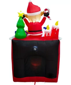 Outdoor Christmas Decorations Fraser Hill Farm 6.5 Ft. Pre-Lit Elf Sitting On A Fireplace Christmas Inflatable 13 Outdoor Christmas Decorations Fraser Hill Farm 6.5 Ft. Pre-Lit Elf Sitting On A Fireplace Christmas Inflatable -Christmas Tree Decorations Shop fraser hill farm christmas inflatables fhfinelffp065 1l 66 1000