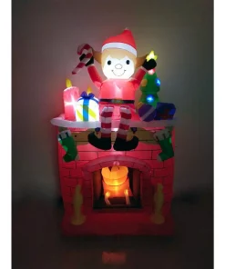 Outdoor Christmas Decorations Fraser Hill Farm 6.5 Ft. Pre-Lit Elf Sitting On A Fireplace Christmas Inflatable 11 Outdoor Christmas Decorations Fraser Hill Farm 6.5 Ft. Pre-Lit Elf Sitting On A Fireplace Christmas Inflatable -Christmas Tree Decorations Shop fraser hill farm christmas inflatables fhfinelffp065 1l a0 1000