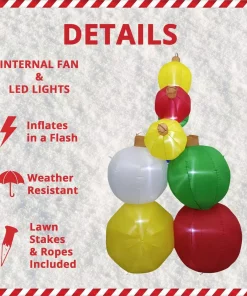 Outdoor Christmas Decorations Fraser Hill Farm 8 Ft. Pre-Lit Ornament Balls Christmas Inflatable 15 Outdoor Christmas Decorations Fraser Hill Farm 8 Ft. Pre-Lit Ornament Balls Christmas Inflatable -Christmas Tree Decorations Shop fraser hill farm christmas inflatables fhfinorn08 1l c3 1000