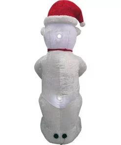 Outdoor Christmas Decorations Fraser Hill Farm 8 Ft. Pre-Lit Plush Polar Bear Christmas Inflatable -Christmas Tree Decorations Shop fraser hill farm christmas inflatables fhfinplrbr08 1l 77 1000