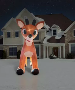 Outdoor Christmas Decorations Fraser Hill Farm 15 Ft. Pre-Lit Reindeer With Moving Head -Christmas Tree Decorations Shop fraser hill farm christmas inflatables fhfinrnd015 1la 31 1000