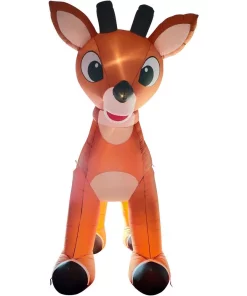 Outdoor Christmas Decorations Fraser Hill Farm 15 Ft. Pre-Lit Reindeer With Moving Head -Christmas Tree Decorations Shop fraser hill farm christmas inflatables fhfinrnd015 1la 76 1000
