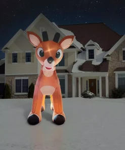 Outdoor Christmas Decorations Fraser Hill Farm 15 Ft. Pre-Lit Reindeer With Moving Head -Christmas Tree Decorations Shop fraser hill farm christmas inflatables fhfinrnd015 1la a0 1000