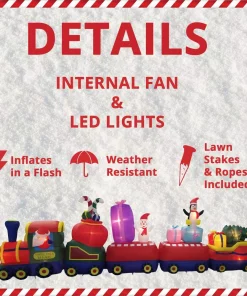Outdoor Christmas Decorations Fraser Hill Farm 6 Ft. Santa Holding A Gift Christmas Inflatable 11 Outdoor Christmas Decorations Fraser Hill Farm 6 Ft. Santa Holding A Gift Christmas Inflatable -Christmas Tree Decorations Shop fraser hill farm christmas inflatables fhfintrain021 1l 40 1000