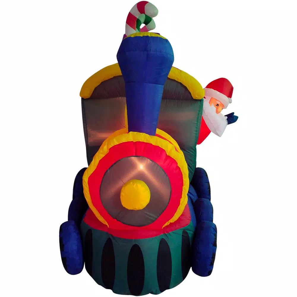 Outdoor Christmas Decorations Fraser Hill Farm 6 Ft. Santa Holding A Gift Christmas Inflatable 7 Outdoor Christmas Decorations Fraser Hill Farm 6 Ft. Santa Holding A Gift Christmas Inflatable - Image 7