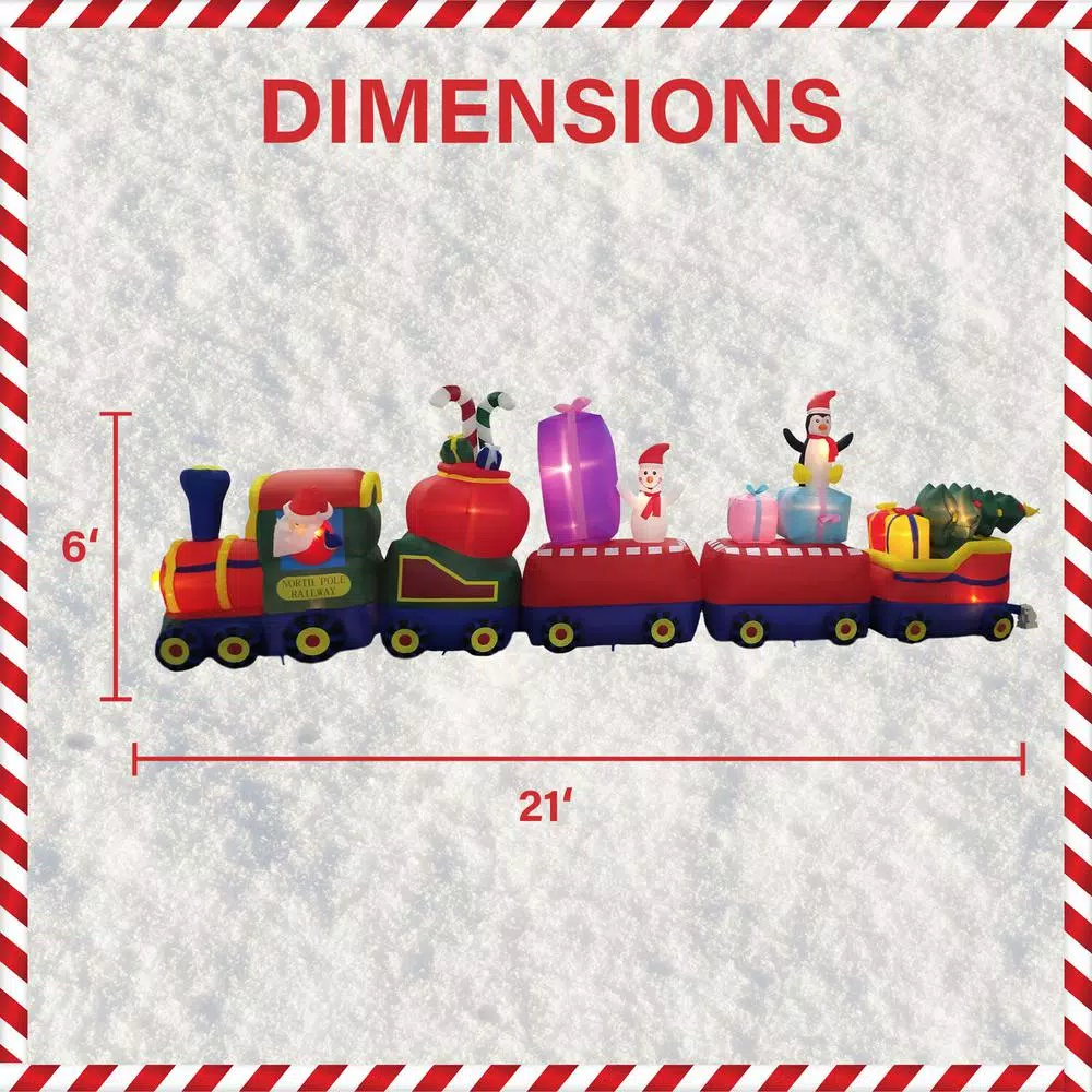 Outdoor Christmas Decorations Fraser Hill Farm 6 Ft. Santa Holding A Gift Christmas Inflatable 2 Outdoor Christmas Decorations Fraser Hill Farm 6 Ft. Santa Holding A Gift Christmas Inflatable - Image 2