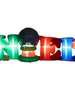 Outdoor Christmas Decorations Fraser Hill Farm 8 Ft. NOEL Snow Globe Christmas Inflatable With Lights -Christmas Tree Decorations Shop fraser hill farm christmas inflatables fhfnoel081 l 1d 1000