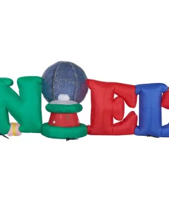 Outdoor Christmas Decorations Fraser Hill Farm 8 Ft. NOEL Snow Globe Christmas Inflatable With Lights -Christmas Tree Decorations Shop fraser hill farm christmas inflatables fhfnoel081 l 1f 1000