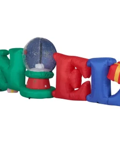 Outdoor Christmas Decorations Fraser Hill Farm 8 Ft. NOEL Snow Globe Christmas Inflatable With Lights -Christmas Tree Decorations Shop fraser hill farm christmas inflatables fhfnoel081 l 66 1000