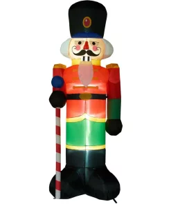 Outdoor Christmas Decorations Fraser Hill Farm 10 Ft. Nutcracker Christmas Inflatable With Lights -Christmas Tree Decorations Shop fraser hill farm christmas inflatables fhfnutcrk201 l 1d 1000