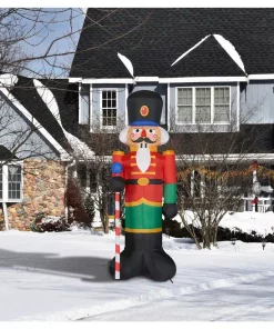 Outdoor Christmas Decorations Fraser Hill Farm 10 Ft. Nutcracker Christmas Inflatable With Lights -Christmas Tree Decorations Shop fraser hill farm christmas inflatables fhfnutcrk201 l 31 1000
