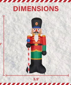 Outdoor Christmas Decorations Fraser Hill Farm 10 Ft. Nutcracker Christmas Inflatable With Lights -Christmas Tree Decorations Shop fraser hill farm christmas inflatables fhfnutcrk201 l 40 1000