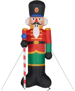 Outdoor Christmas Decorations Fraser Hill Farm 10 Ft. Nutcracker Christmas Inflatable With Lights -Christmas Tree Decorations Shop fraser hill farm christmas inflatables fhfnutcrk201 l 66 1000