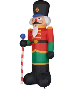 Outdoor Christmas Decorations Fraser Hill Farm 10 Ft. Nutcracker Christmas Inflatable With Lights -Christmas Tree Decorations Shop fraser hill farm christmas inflatables fhfnutcrk201 l 77 1000