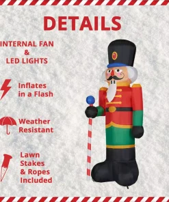 Outdoor Christmas Decorations Fraser Hill Farm 10 Ft. Nutcracker Christmas Inflatable With Lights -Christmas Tree Decorations Shop fraser hill farm christmas inflatables fhfnutcrk201 l a0 1000
